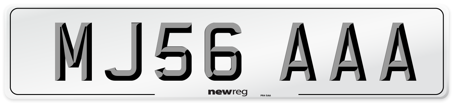 MJ56 AAA Number Plate from New Reg